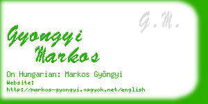 gyongyi markos business card