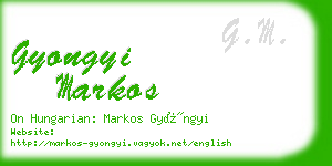 gyongyi markos business card